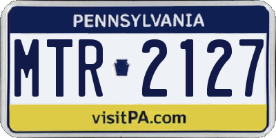 PA license plate MTR2127