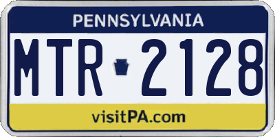 PA license plate MTR2128
