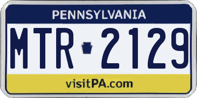 PA license plate MTR2129