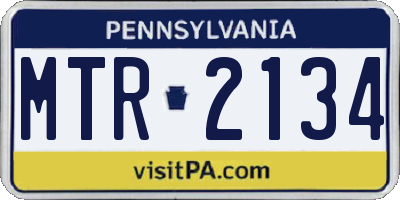PA license plate MTR2134