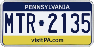 PA license plate MTR2135
