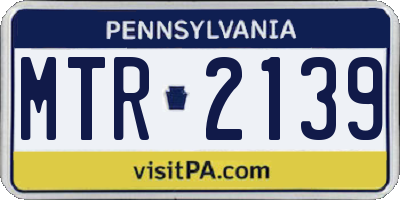 PA license plate MTR2139