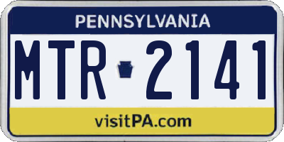 PA license plate MTR2141