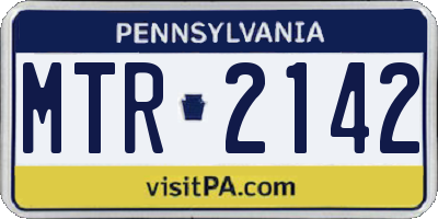 PA license plate MTR2142