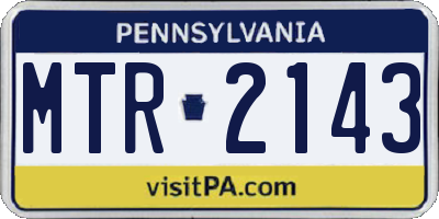 PA license plate MTR2143