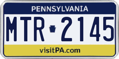 PA license plate MTR2145