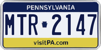 PA license plate MTR2147