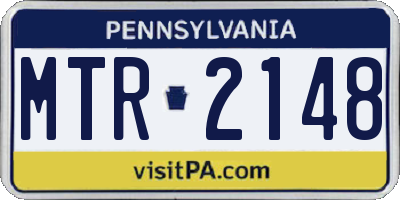 PA license plate MTR2148