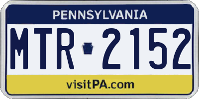 PA license plate MTR2152