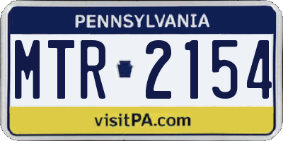PA license plate MTR2154