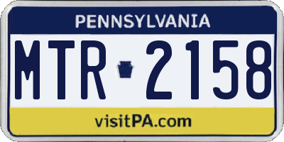 PA license plate MTR2158