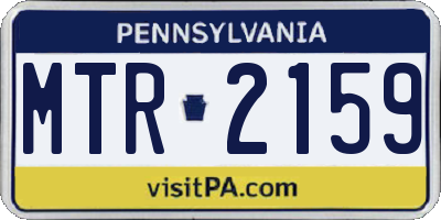 PA license plate MTR2159