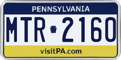 PA license plate MTR2160