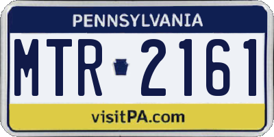 PA license plate MTR2161