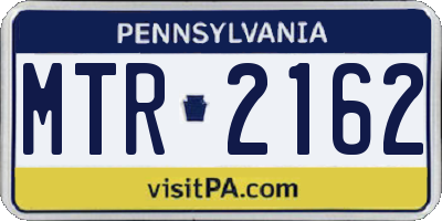 PA license plate MTR2162