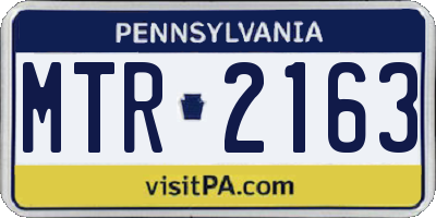 PA license plate MTR2163