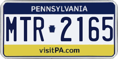 PA license plate MTR2165