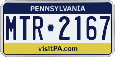 PA license plate MTR2167