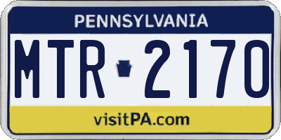 PA license plate MTR2170