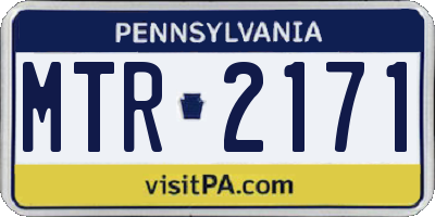 PA license plate MTR2171
