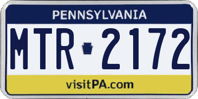 PA license plate MTR2172