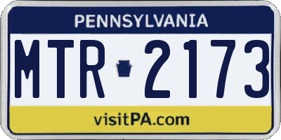 PA license plate MTR2173