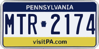 PA license plate MTR2174