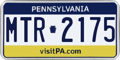 PA license plate MTR2175
