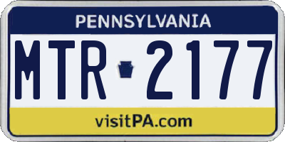 PA license plate MTR2177
