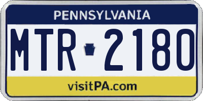 PA license plate MTR2180
