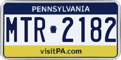 PA license plate MTR2182