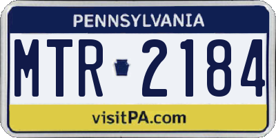 PA license plate MTR2184
