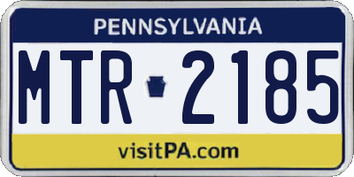 PA license plate MTR2185