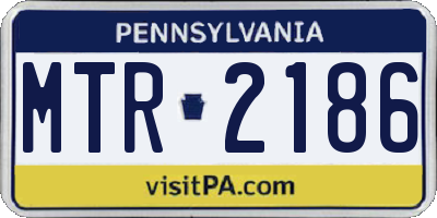 PA license plate MTR2186