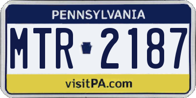 PA license plate MTR2187