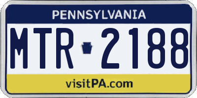 PA license plate MTR2188