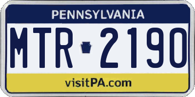 PA license plate MTR2190