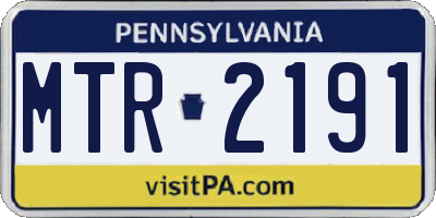 PA license plate MTR2191