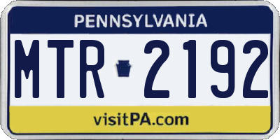 PA license plate MTR2192