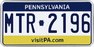 PA license plate MTR2196