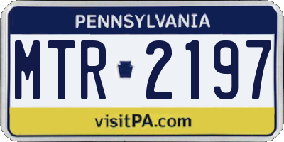 PA license plate MTR2197