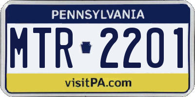PA license plate MTR2201