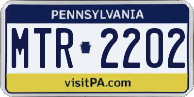 PA license plate MTR2202