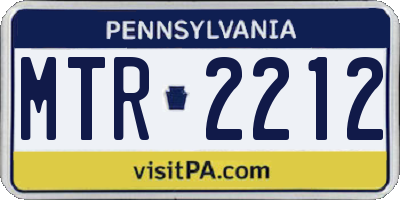 PA license plate MTR2212
