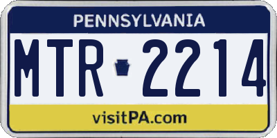 PA license plate MTR2214