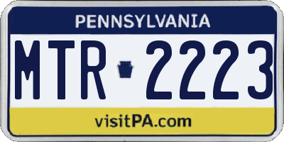 PA license plate MTR2223