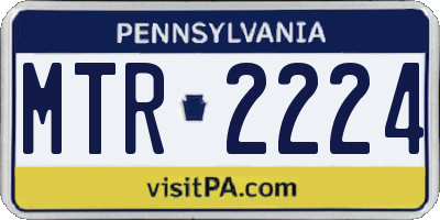PA license plate MTR2224