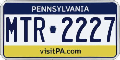 PA license plate MTR2227