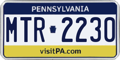 PA license plate MTR2230