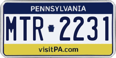 PA license plate MTR2231